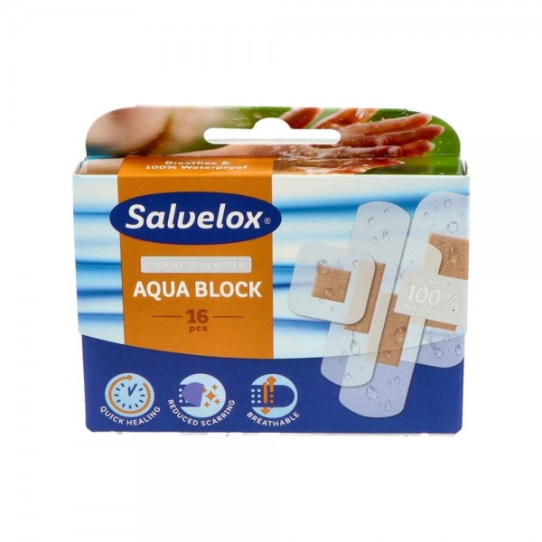 Tiritas Salvelox Aqua Block 16 U