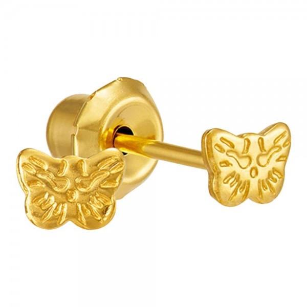 Pendiente Prim Inv 60C 24K-Mariposa Dor