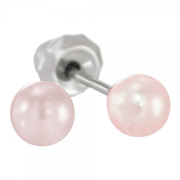 Pendiente Prim Inv 555C Tit-Bola Rosa 4 Mm