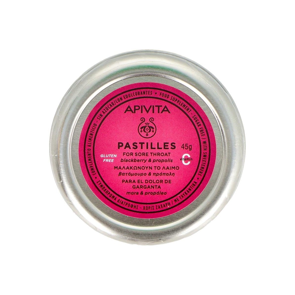Apivita 10-10-60-248 Pastillas Mora-Propoleo 45 G