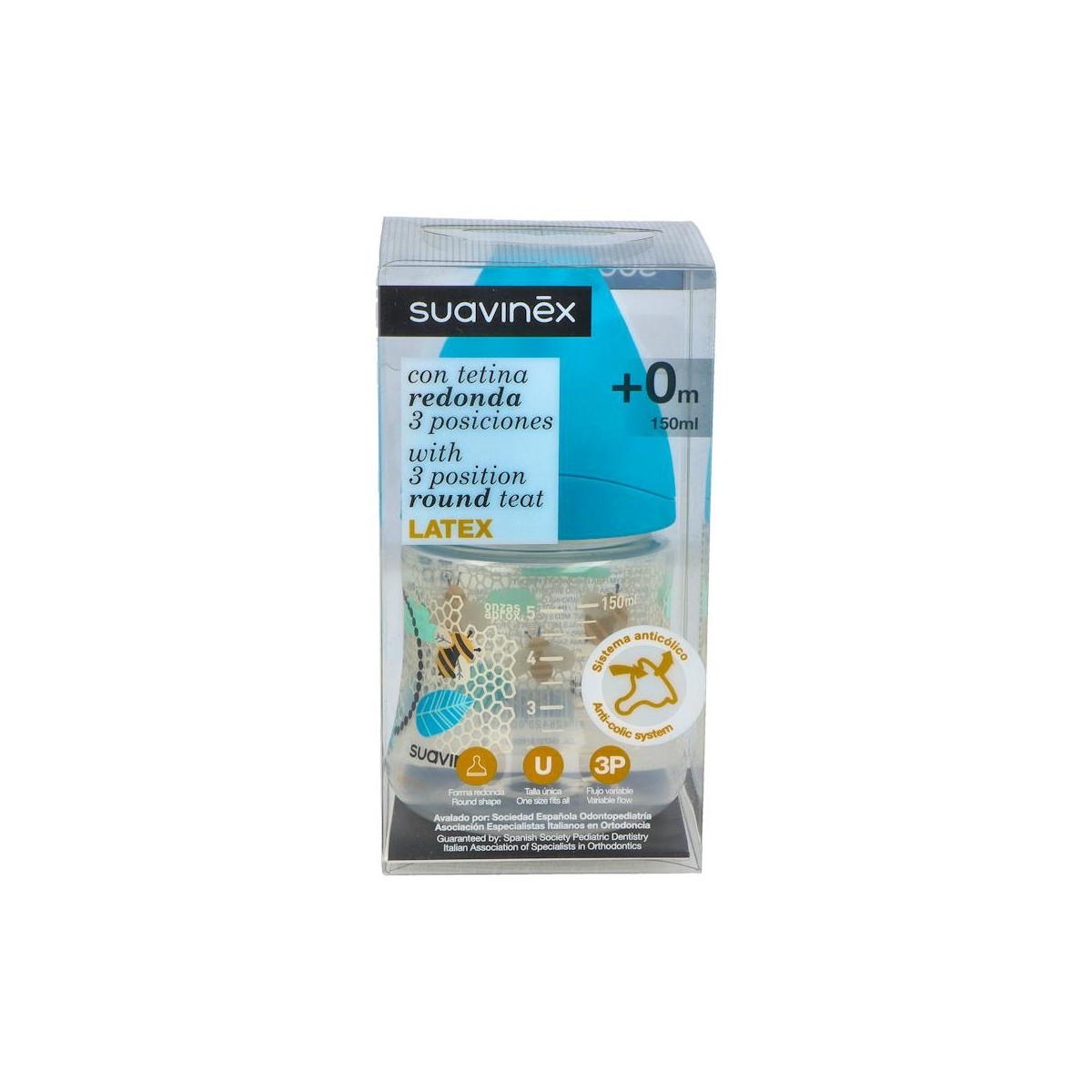 Biberon Suavinex B/Ancha Redon Latex 3 Posi T/U...