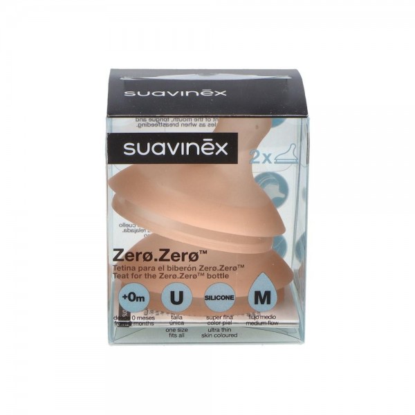 Tetina Suavinex Zero Antic B/Ancha Sili Flujo Medio 2 Un