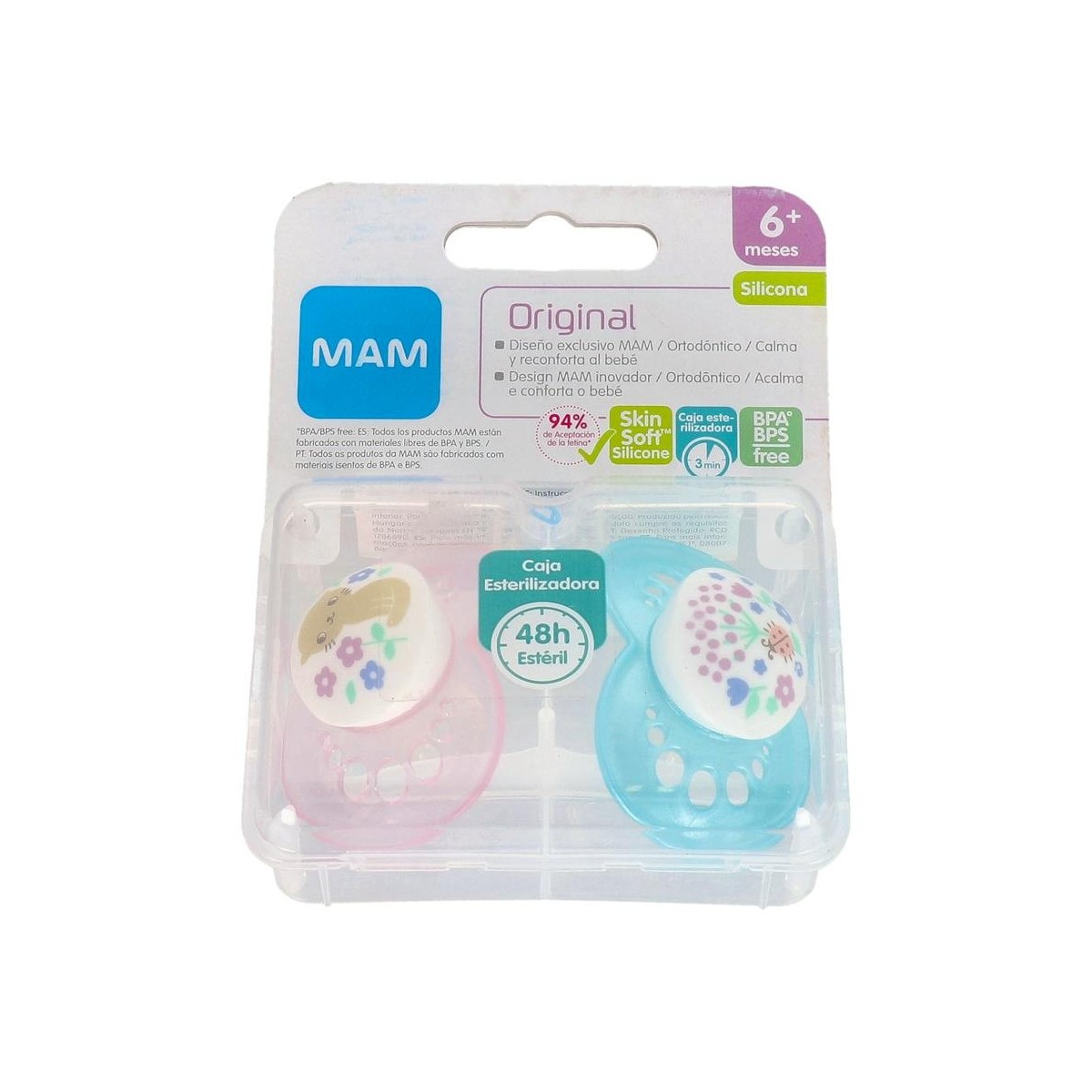 Chupete Mam Original Sili Fisio +6 M 2 Un Rosa