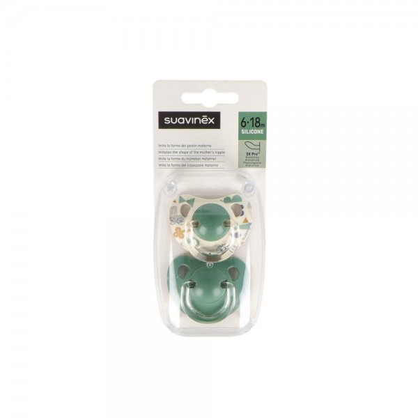 Chupete Clasico Suavinex Tet Anato Silicona 6-18 M 2 Un