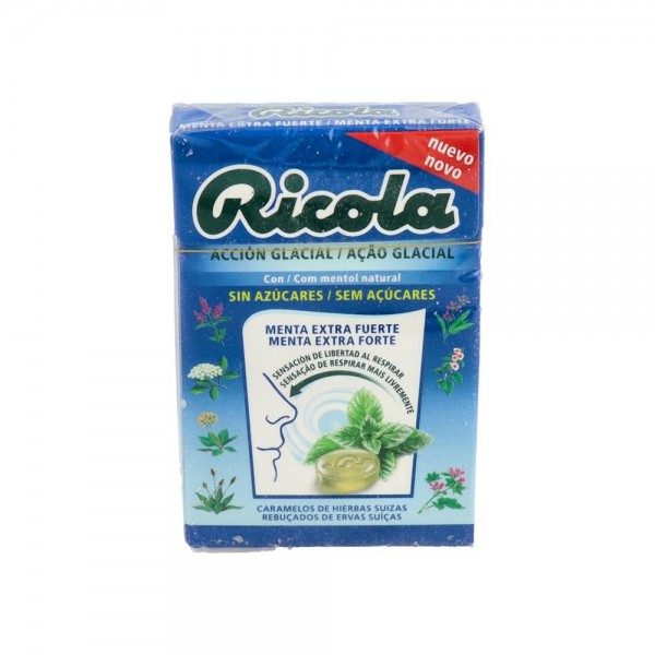 Ricola Caram S/A Menta Extra-Fuerte 50 G