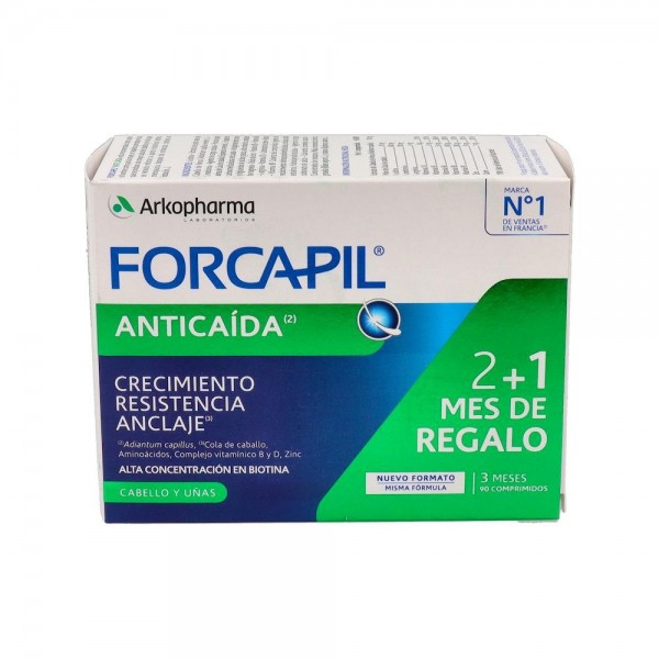 Forcapil Anti-Caida Del Cabello 2+1 Mes Gratis 90 Comp