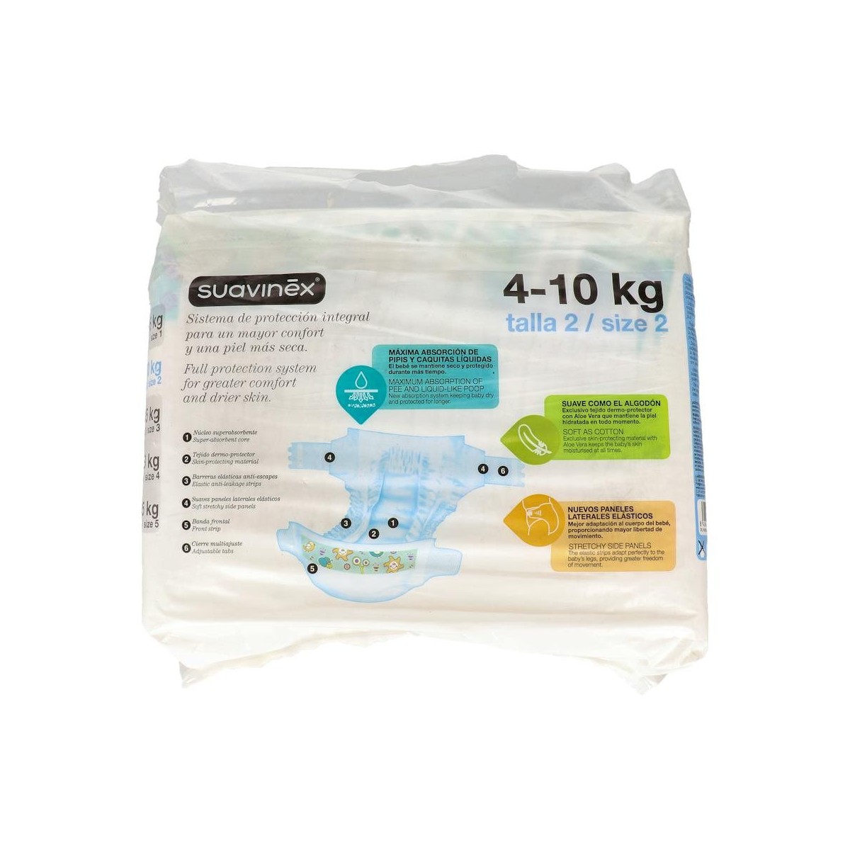 Pañal Inf Suavinex Media 4-10 Kg 30 Un