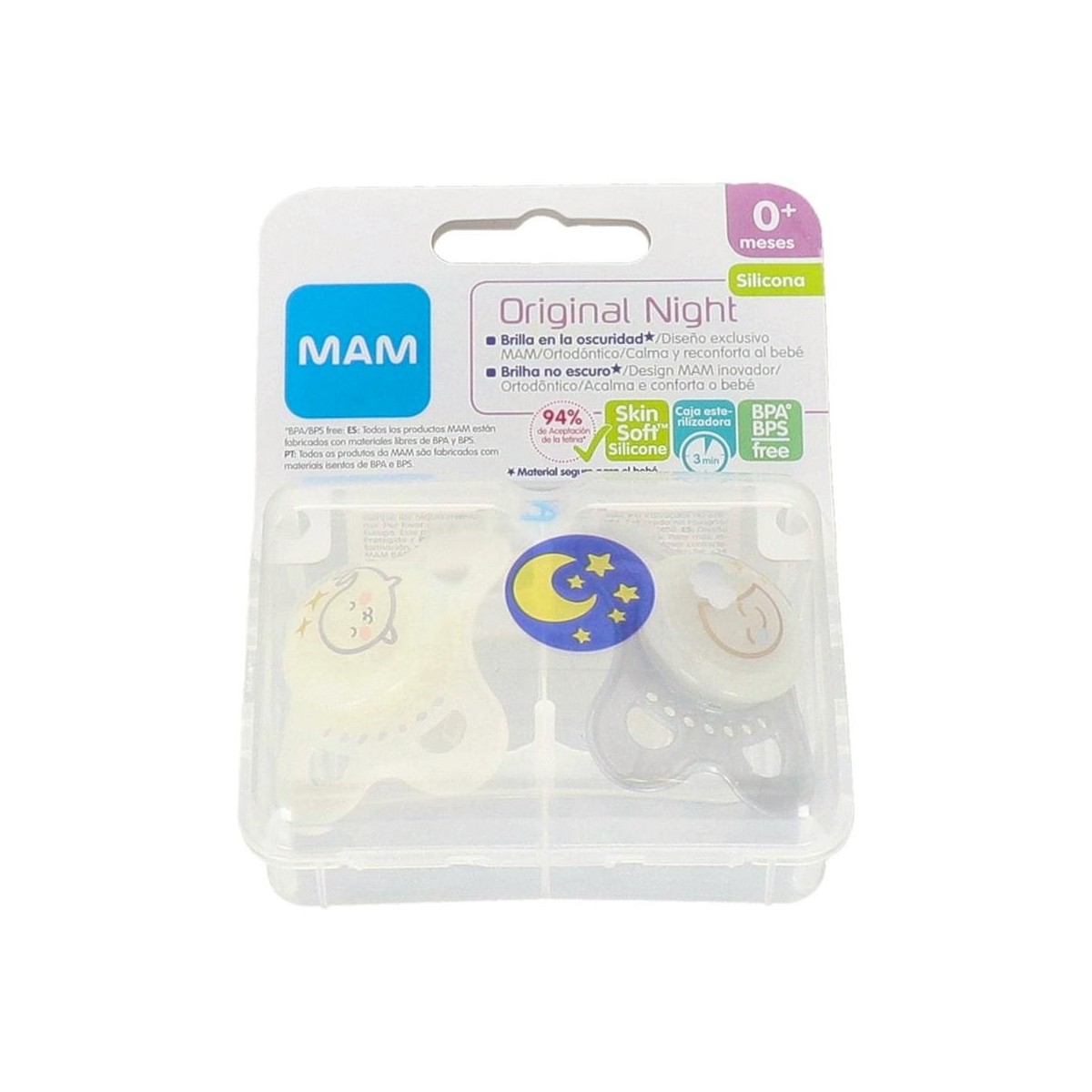 Chupete Mam Original Night Sili Fisio 0-6 M 2...