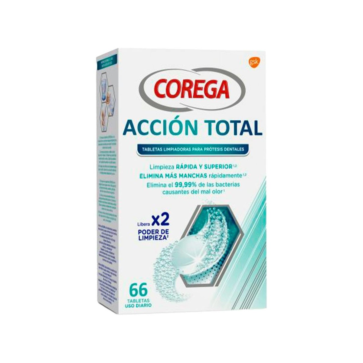 Corega Accion Total Limpiador 66Tabs.