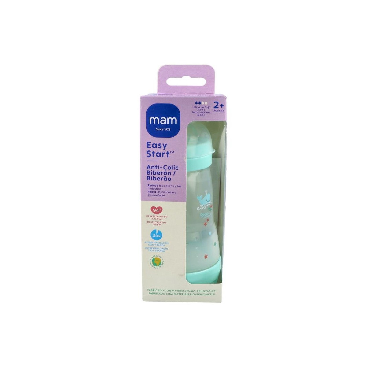 Biberon Mam Anti-Colic 260 Ml - Azul