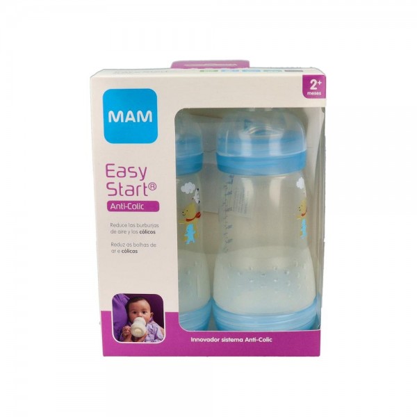 Biberon Mam Anti-Colic 260Ml (2 Ud) Azul