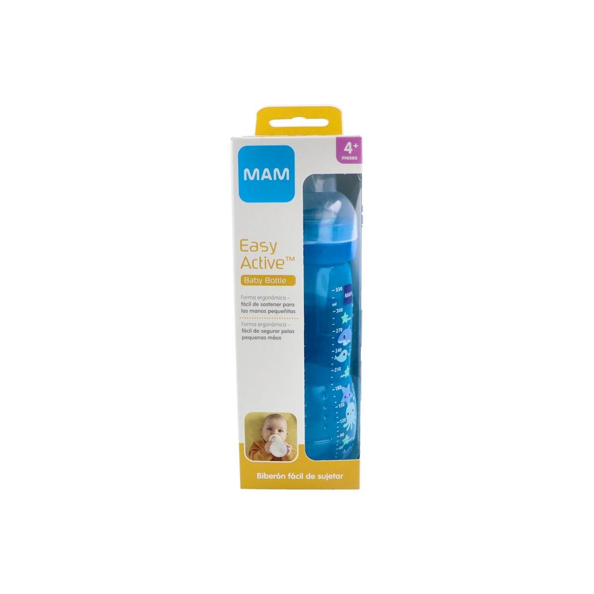 Biberon Mam Easy Active Baby Bottle 330 Ml - Azul
