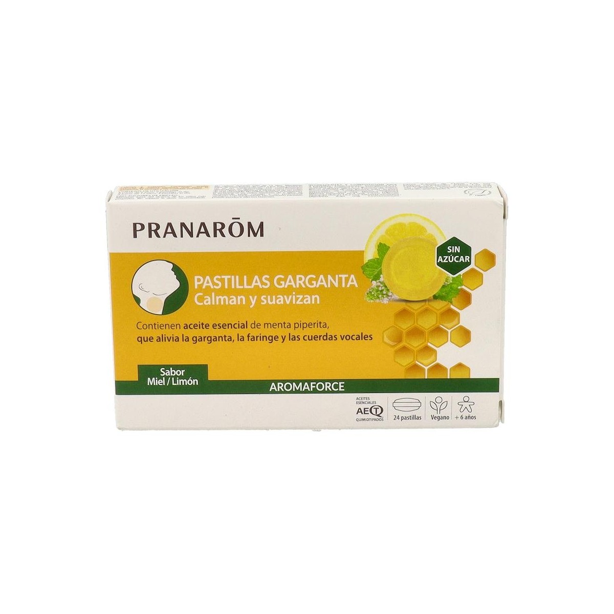 Pranarom Aromaforce Garganta Miel 24 Past
