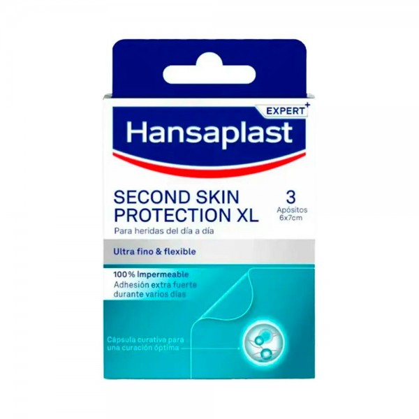 Hansaplast Second Skin Protection 3 Parches 7 X 6 Cm