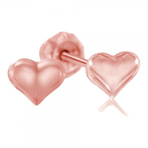 Prim Pendiente Inv 24K 903C1-R Corazon Rosa Dorado 4Mm...