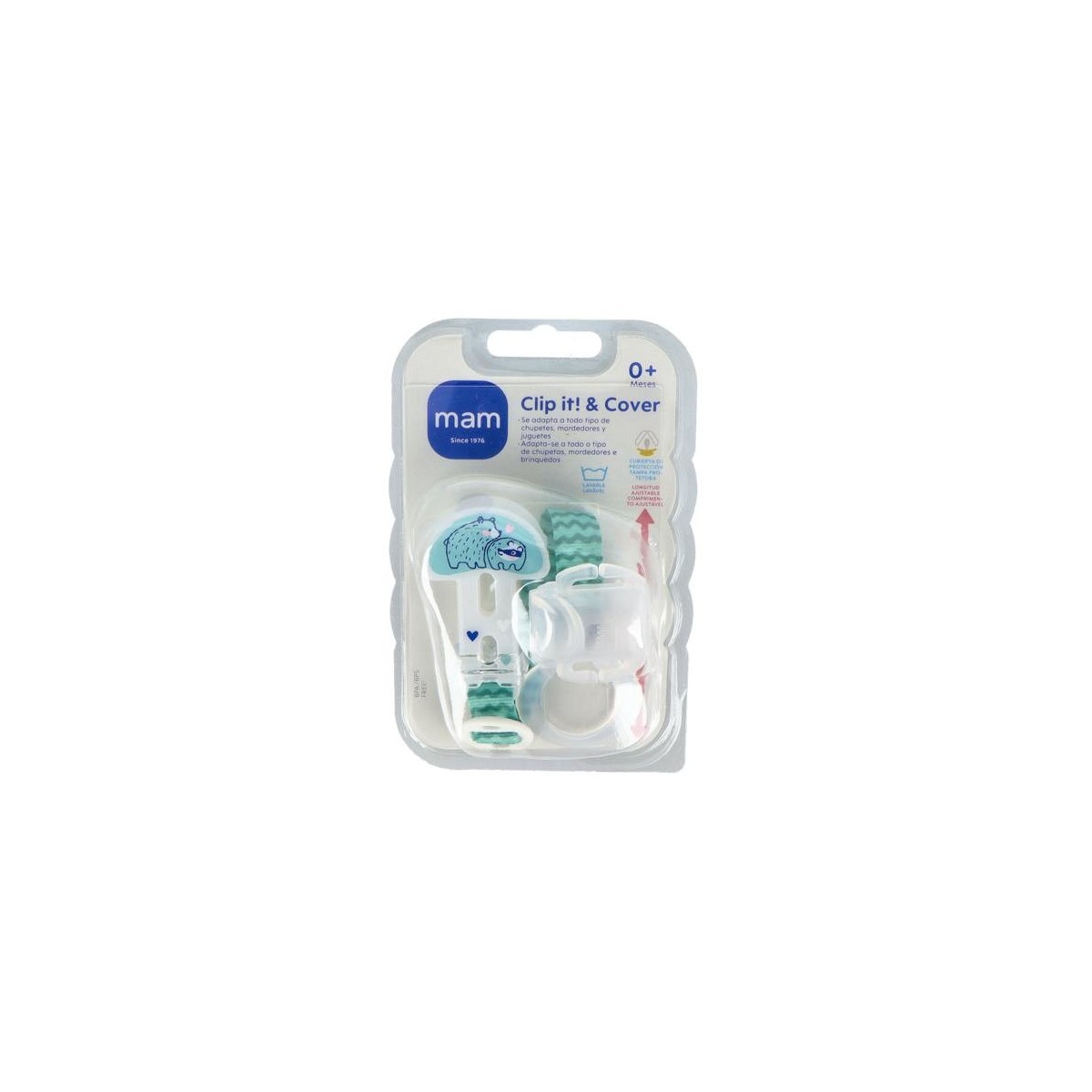 Broche Mam Clip It Cover Azul + 0