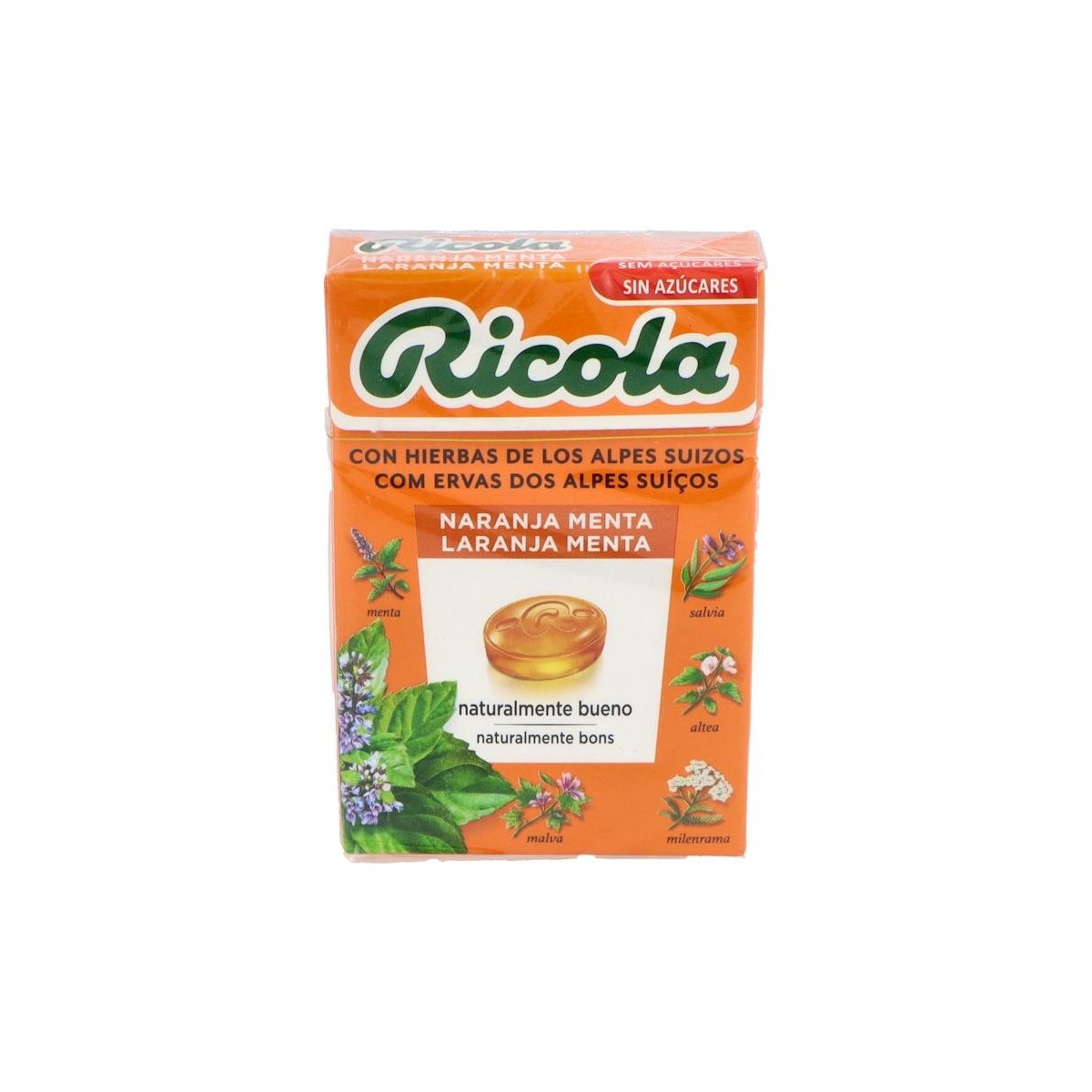 Ricola Caram S/A Naranja Menta 50 G
