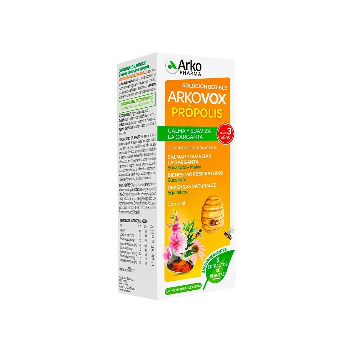 Arkovox Jarabe Própolis Sabor Menta 140ml...