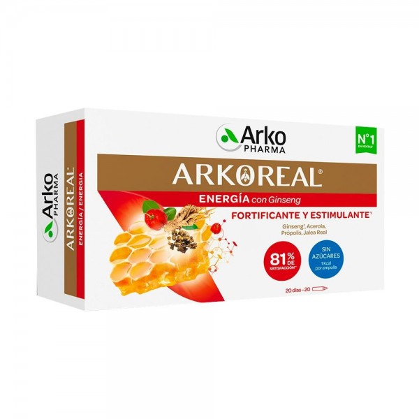 Arkoreal Jalea Real Energía con Ginseng SIN AZÚCAR 20...