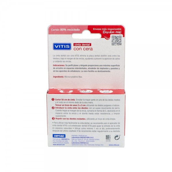 Cinta Dental Vitis Con Cera 50 M