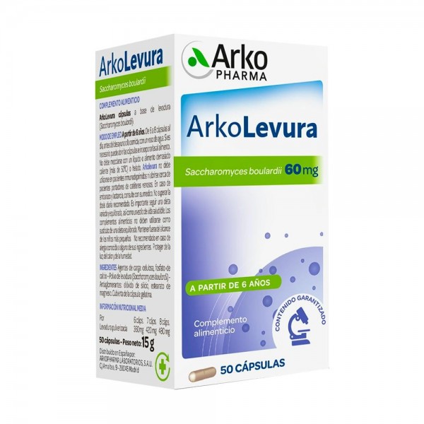 Arkolevura Saccharomyces Boulardii 50 Cápsulas. Arkopharma