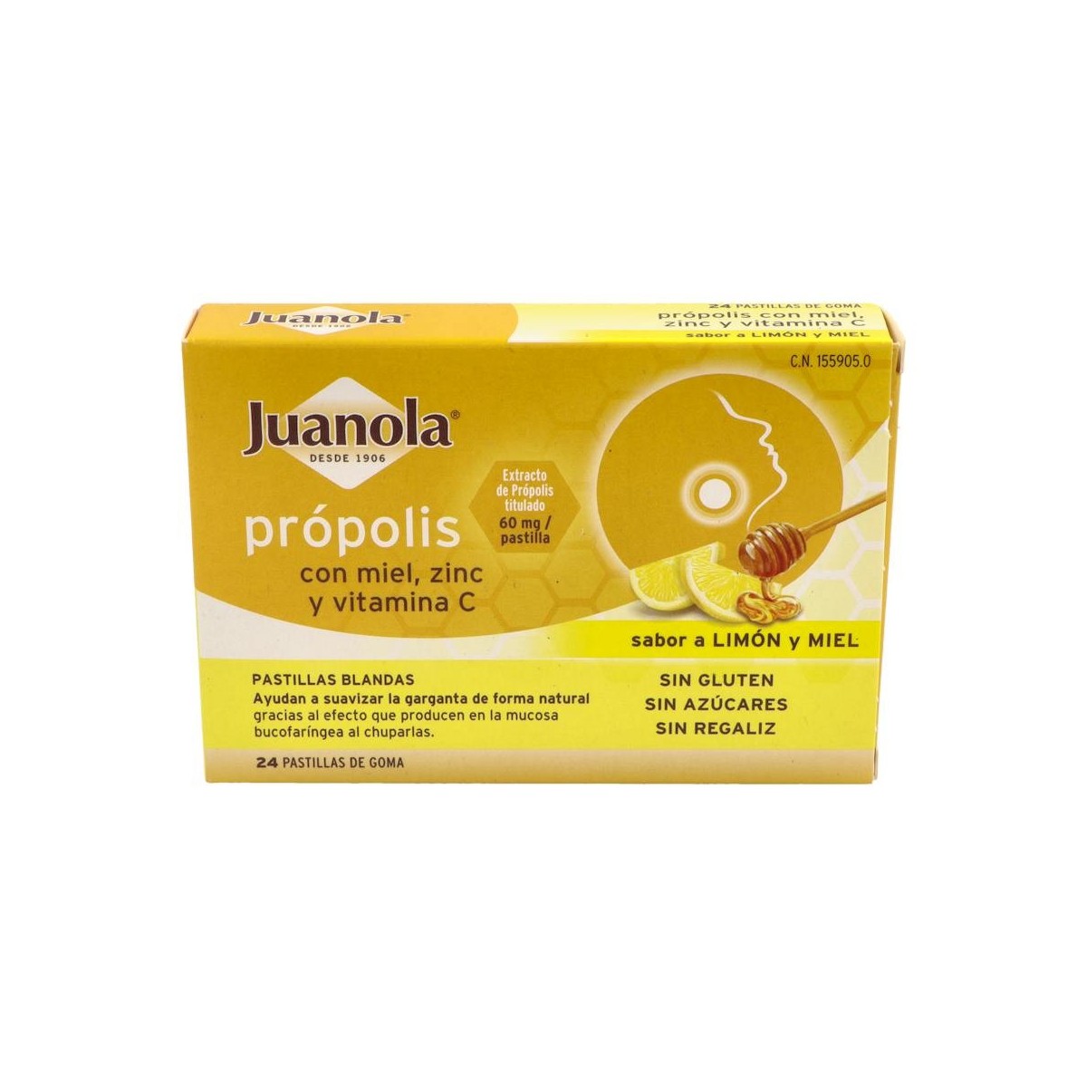 Past Juanola Propolis Miel Zinc Vit C 24 Past