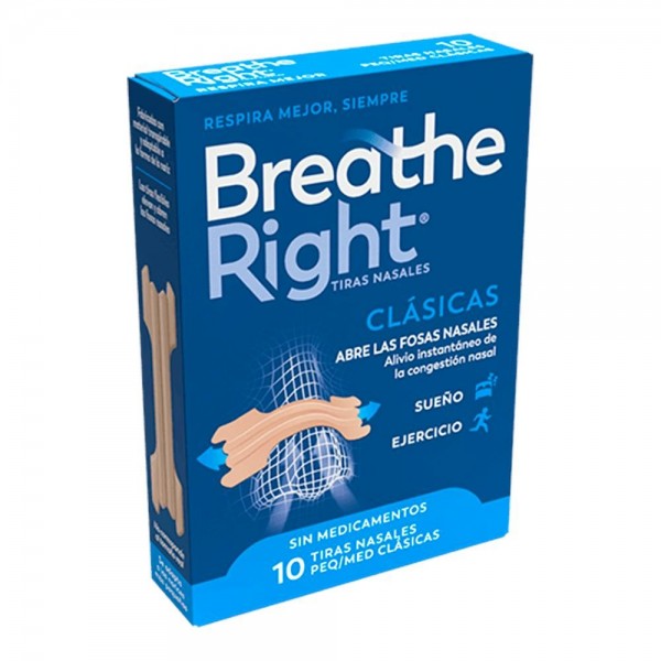 Breathe Right Tiras Nasal Peq 10 U Clasicas