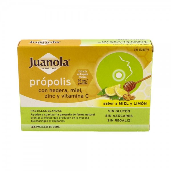 Past Juanola Propolis Hedera Miel Zinc Vit C 24 Past