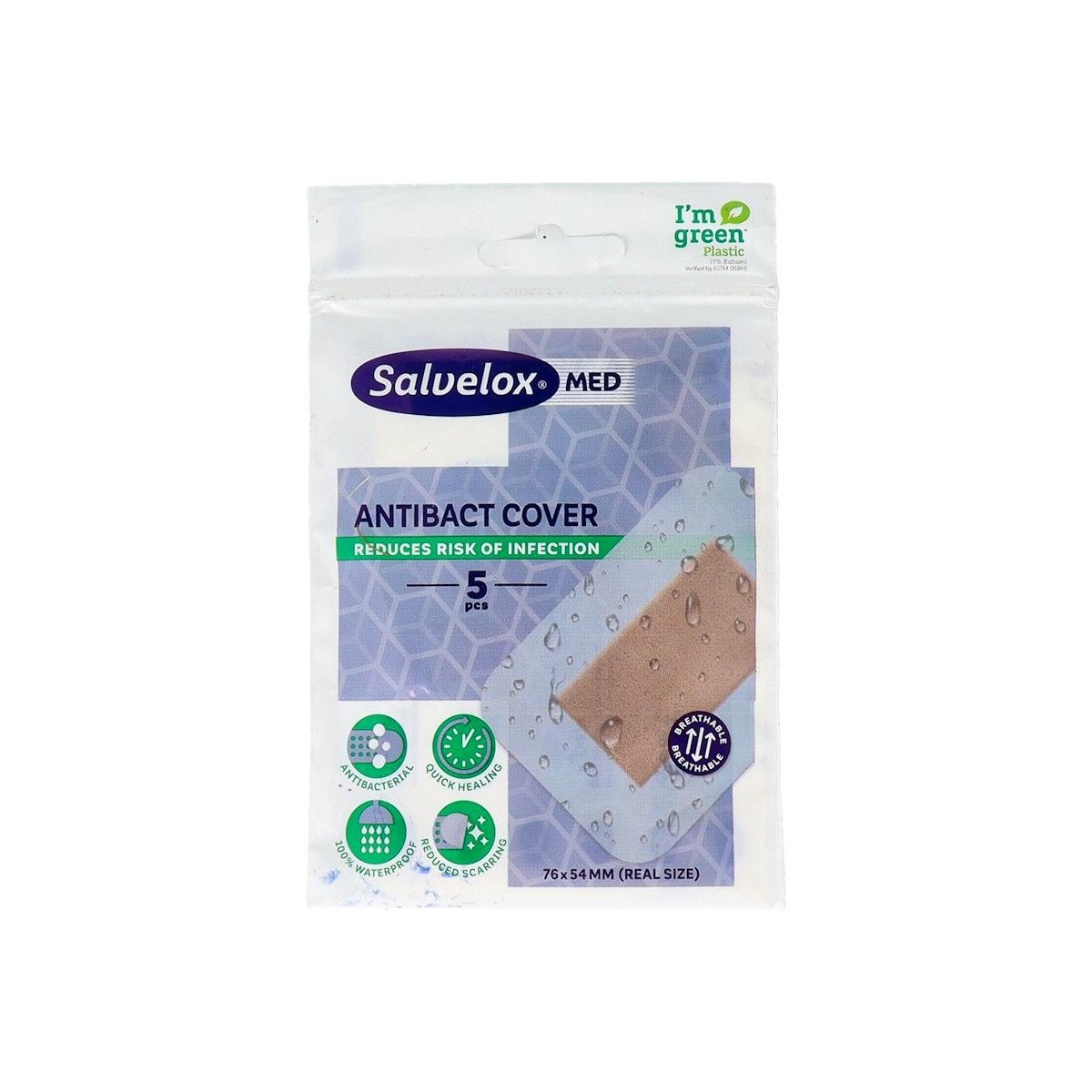 Salvelox Maxi Cover Antibacteri 5U 76X54Mm