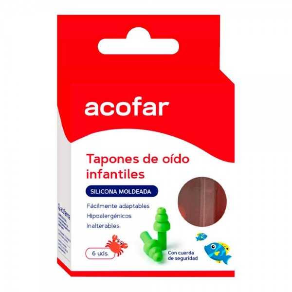 Acofar Tapones De Oido Silicona Moldeada Infantiles