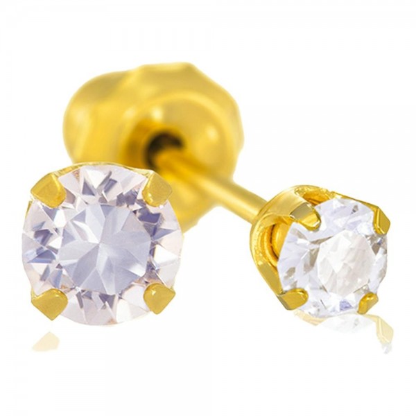 Pendiente Prim Inv 84C 24K-Solit Nat 3 Mm