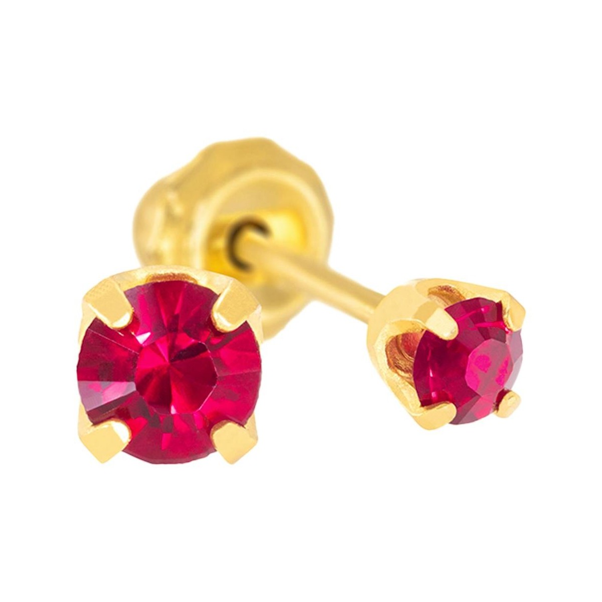 Pendiente Prim Inv 87C 24K-Solit Rojo 3 Mm 2 U