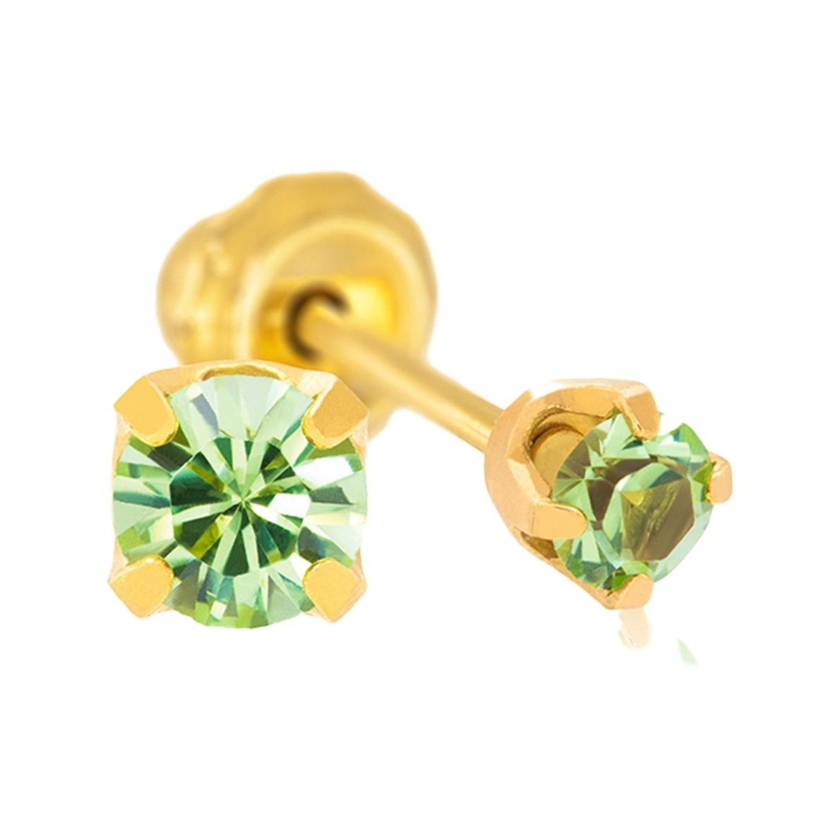 Pendiente Prim Inv 88C 24K-Solit Verde 3 Mm 2 U