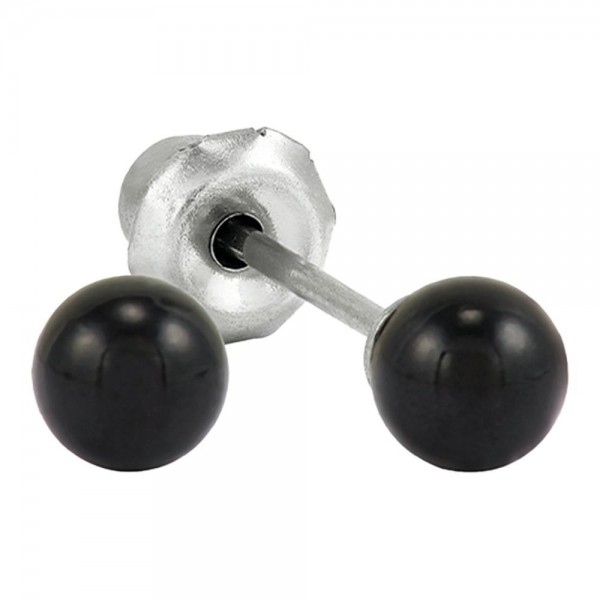 Pendiente Prim Inv 557C Tit-Bola Negr 4 Mm 2 U