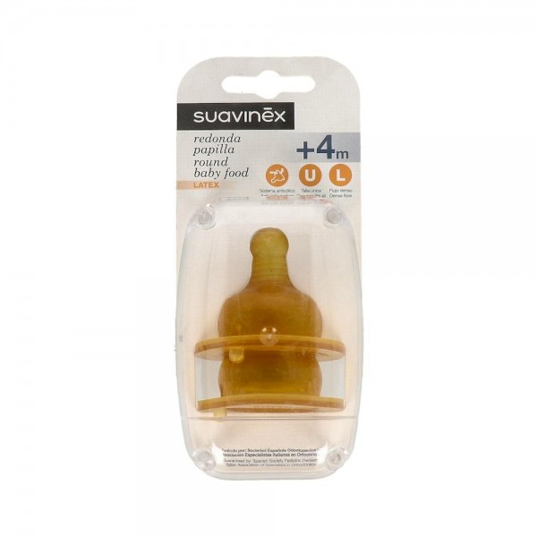 Tetina Suavinex Papilla Boca Ancha Latex +4 2U