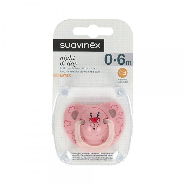Chupete Suavinex Night & Day Lat Ana 0-6 M 1U